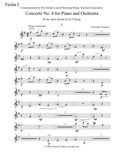 Concerto No. 4 - Orchestra Parts (First Edition)