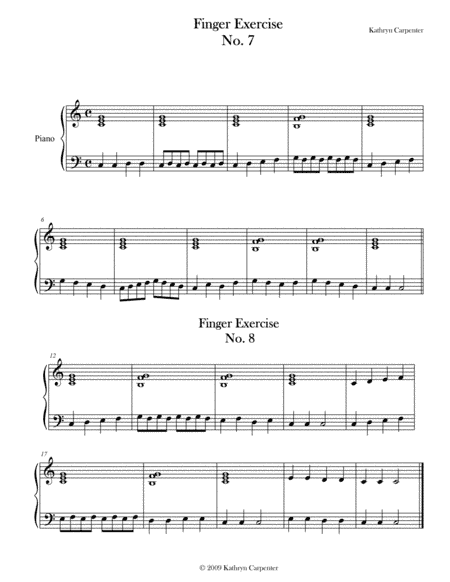Finger Exercise No. 7 & 8 (Key of C)