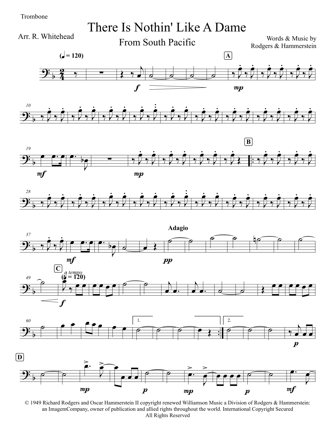 There Is Nothin' Like A Dame (arr. Robert Whitehead)