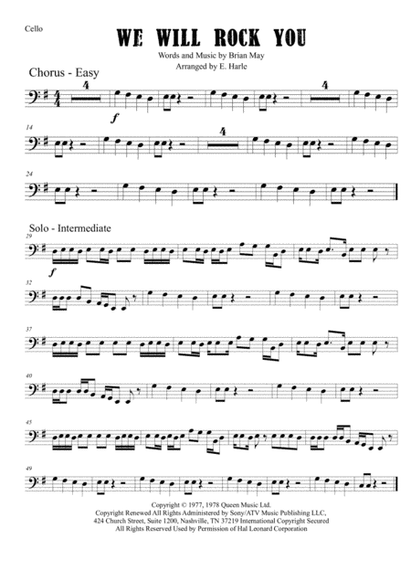 We Will Rock You (arr. Ellen Harle)