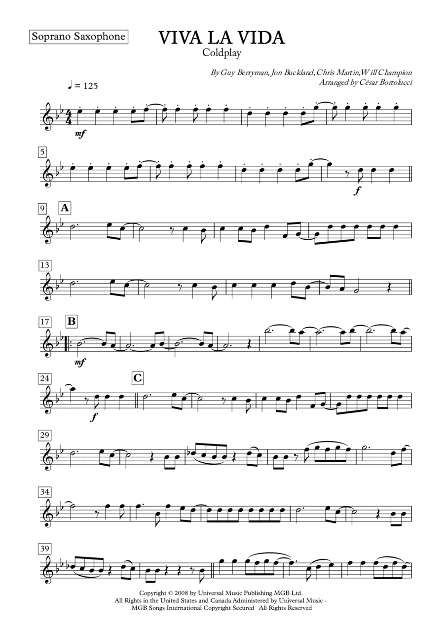 Viva La Vida (arr. ACT Bortolucci)