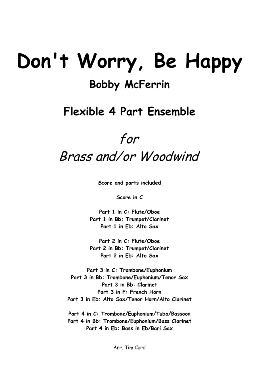 Don't Worry, Be Happy (arr. Tim Curd)
