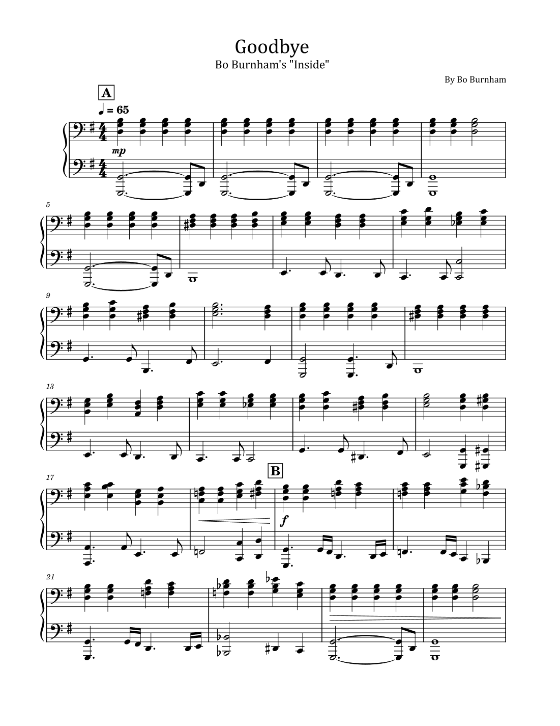 Goodbye (arr. poon)