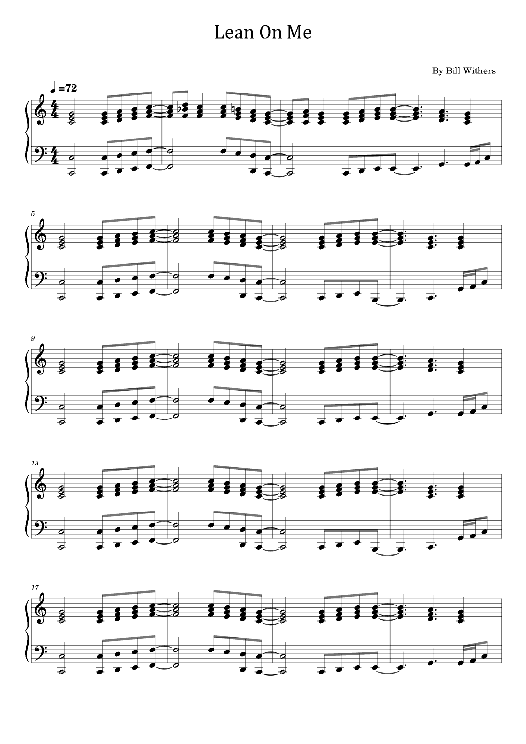 Lean On Me (arr. poon)