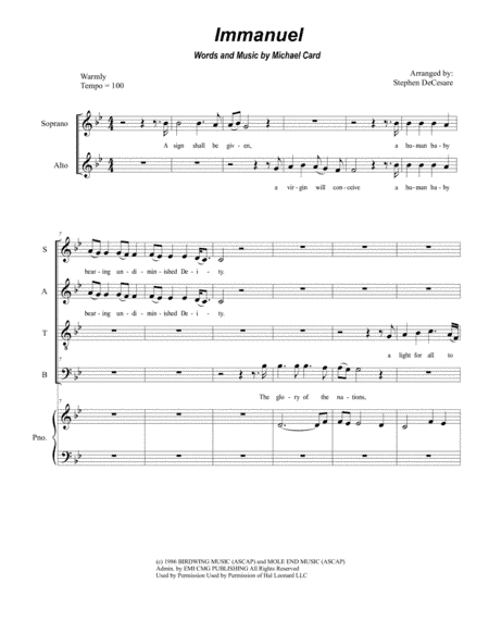 Immanuel (arr. Stephen DeCesare)
