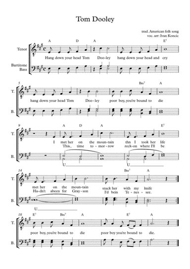 Tom Dooley (arr. Ivan Koncic)