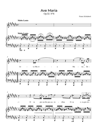 Ave Maria Schubert - Contralto in C# (arr. Alex Nunes Rodrigues)