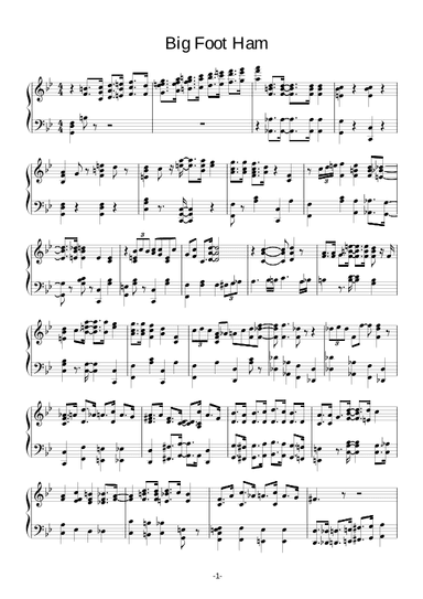 Big Foot Ham (arr. Ferd "Jelly Roll" Morton)