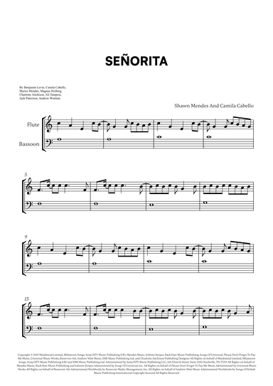 Señorita (arr. Cadenza Editions)