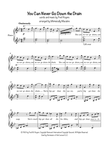 You Can Never Go Down The Drain from MISTER ROGERS' NEIGHBORHOOD (arr. Whimsically Macabre (ASCAP))