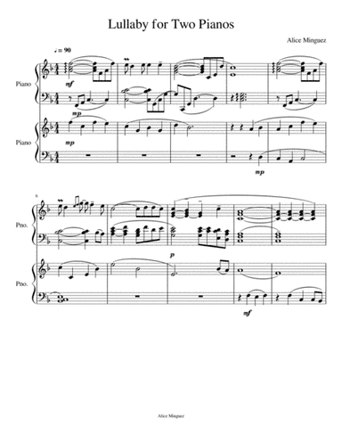 Lullaby for Two Pianos