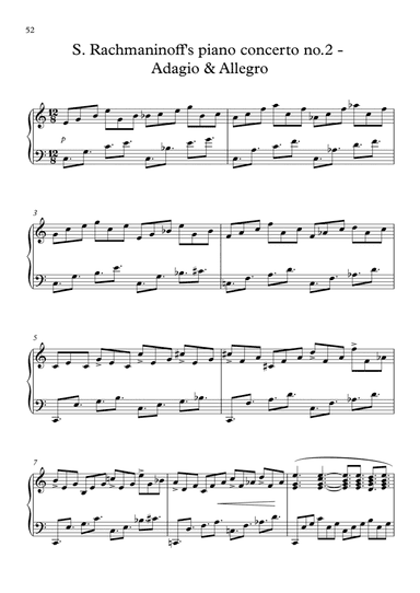 S. Rachmanino? piano concerto no.2 - Adagio & Allegro themes (arr. Dimitris Stamatelatos)