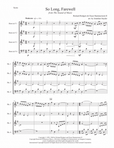 So Long, Farewell (arr. Jonathan Snyder)
