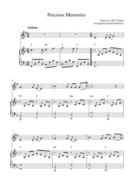 Precious Memories (arr. Kaiserin Rebecca)