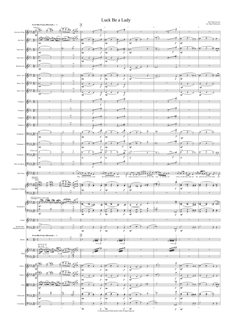Luck Be A Lady (arr. Daryl McKenzie)
