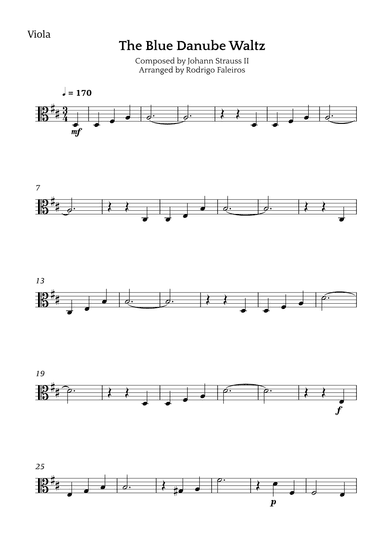 The Blue Danube Waltz (arr. Rodrigo Faleiros)