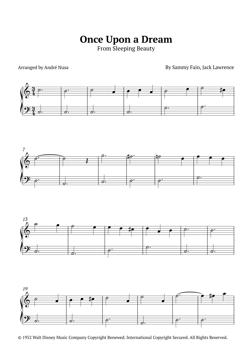 Once Upon A Dream (arr. André Nusa)