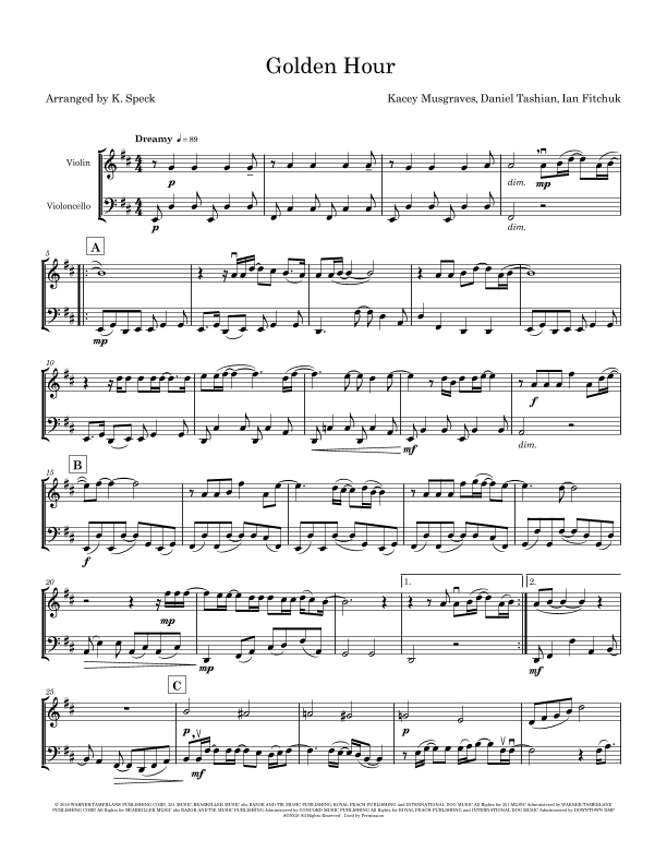 Golden Hour (arr. K. Speck)