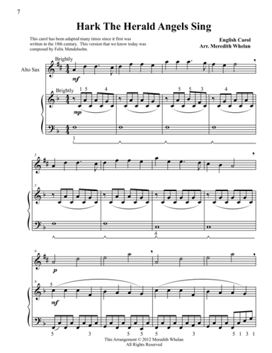 Christmas Duets for Alto Saxophone & Piano:  Hark The Herald Angels Sing (arr. Meredith Whelan)