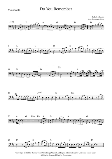 Do You Remember (arr. Fernando Britto)