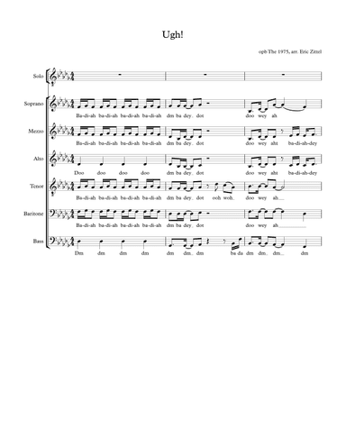 Ugh! (arr. Eric Zittel)