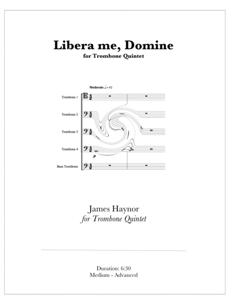 Libera me, Domine for Trombone Quintet (arr. James Haynor)
