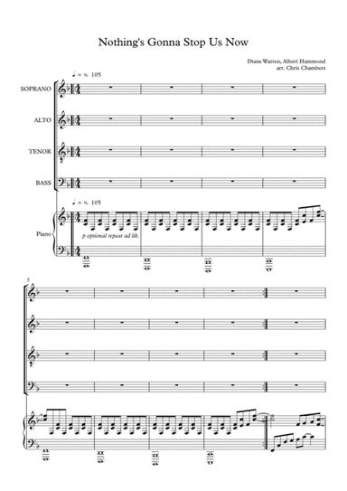 Nothing's Gonna Stop Us Now (arr. Chris Chambers)