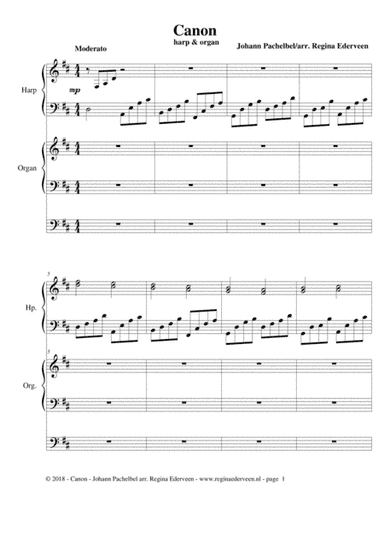 Canon in D - harp and organ