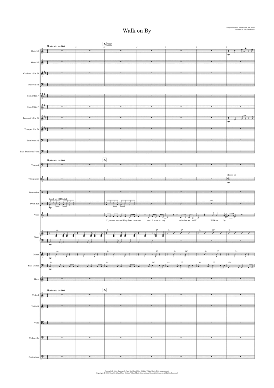 Walk On By (arr. Daryl McKenzie)