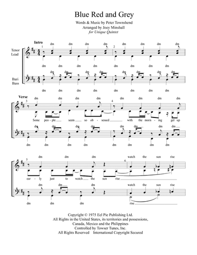 Blue Red And Grey (arr. Joey Minshall)