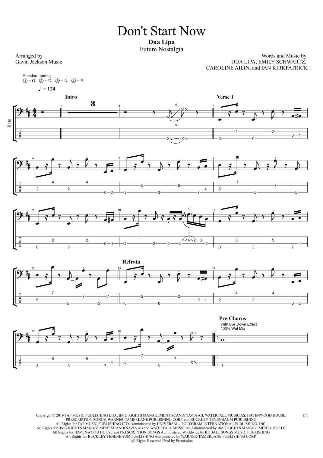 Don't Start Now (arr. Gavin Jackson Music)