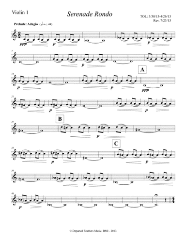 Serenade Rondo (2013) Violin 1 part