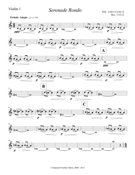 Serenade Rondo (2013) Violin 1 part