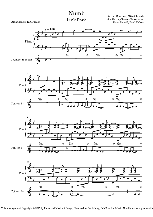 Numb (arr. E.A.Júnior)