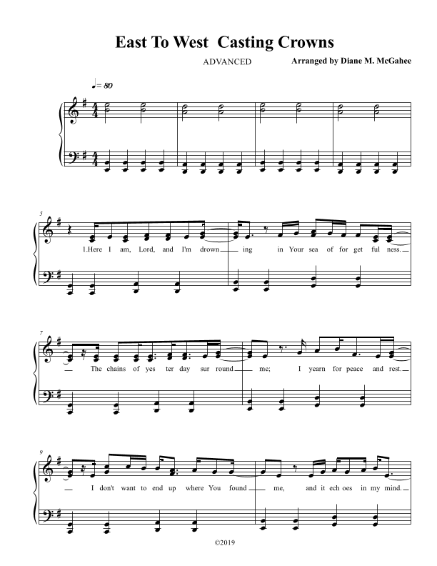 East To West (arr. Diane M. McGahee)