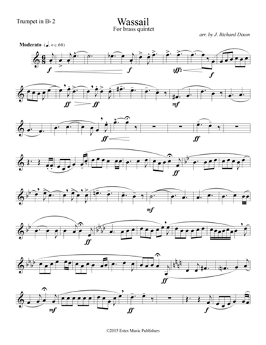 Wassail (Second trumpet part) (arr. J. Richard Dixon)