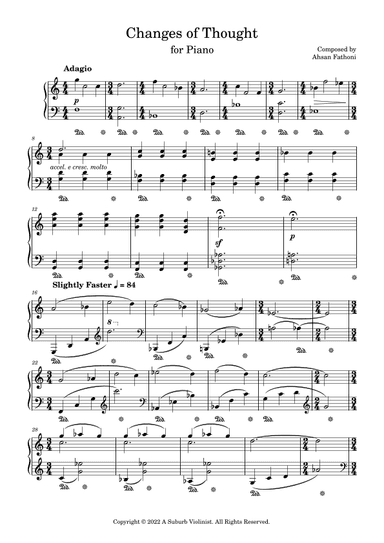 Changes of Thought - Original Composition for Piano