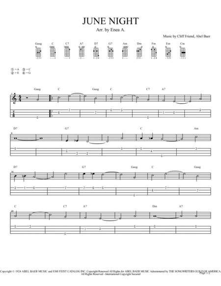 June Night (arr. Enea A.)