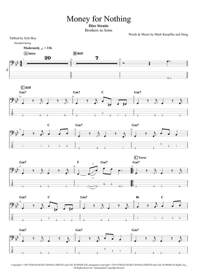 Money For Nothing (arr. Sick Boy)