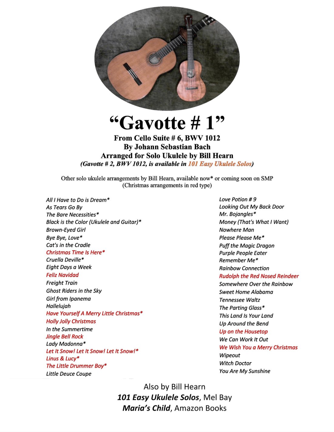 Gavotte # 1, from 6th Cello Suite, BWV 1012 (arr. Bill Hearn)