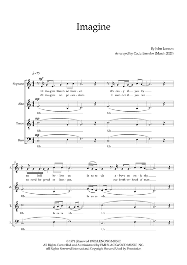Imagine (arr. Cadu Barcelos)
