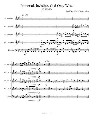 Immortal, Invisible, God Only Wise (arr. Charles Priest)