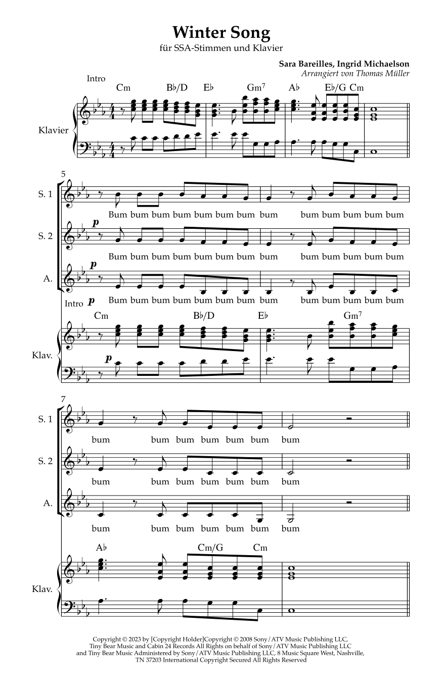 Winter Song (arr. Thomas Müller)