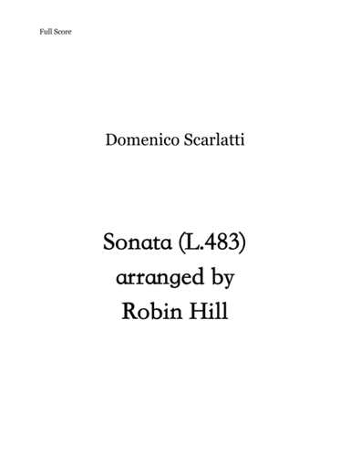Sonata L.483 for solo guitar (arr. Robin Hill)