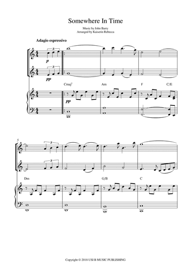 Somewhere In Time (arr. Kaiserin Rebecca)