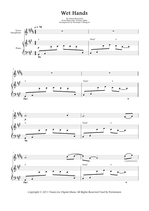 Wet Hands (arr. Henrique F Mangoni)