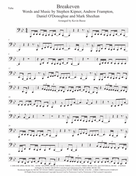 Breakeven (arr. Kevin Busse)