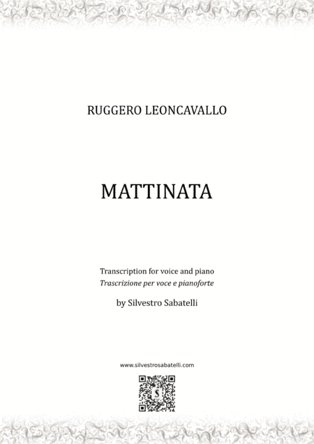 Mattinata - Ruggero Leoncavallo (arr. Silvestro Sabatelli)