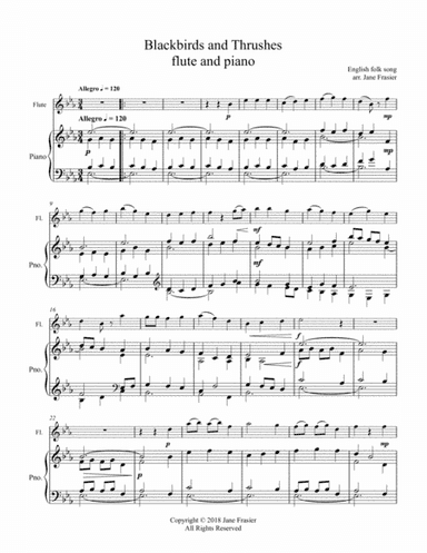 Blackbirds and Thrushes (arr. Jane Frasier)