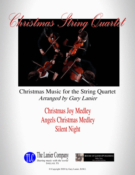 CHRISTMAS STRING QUARTET - 2 medleys and 1Christmas Carol, total 6 titles (Score and Parts included) (arr. Gary Lanier)